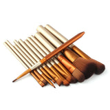 12Pcs Pro Kabuki Makeup Brushes Set Foundation Powder Eyeshadow Blending Brush
