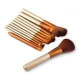 12Pcs Pro Kabuki Makeup Brushes Set Foundation Powder Eyeshadow Blending Brush