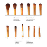 12Pcs Pro Kabuki Makeup Brushes Set Foundation Powder Eyeshadow Blending Brush