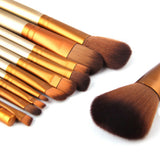 12Pcs Pro Kabuki Makeup Brushes Set Foundation Powder Eyeshadow Blending Brush