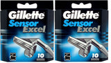 Gillette Sensor Excel Razor Blades - 20 Cartridges